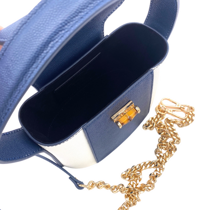 Harper Bag in Navy/White