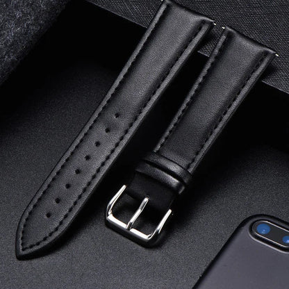 Motorola Moto Watch Band, Soft Calfskin Leather Strap, Steel Buckle