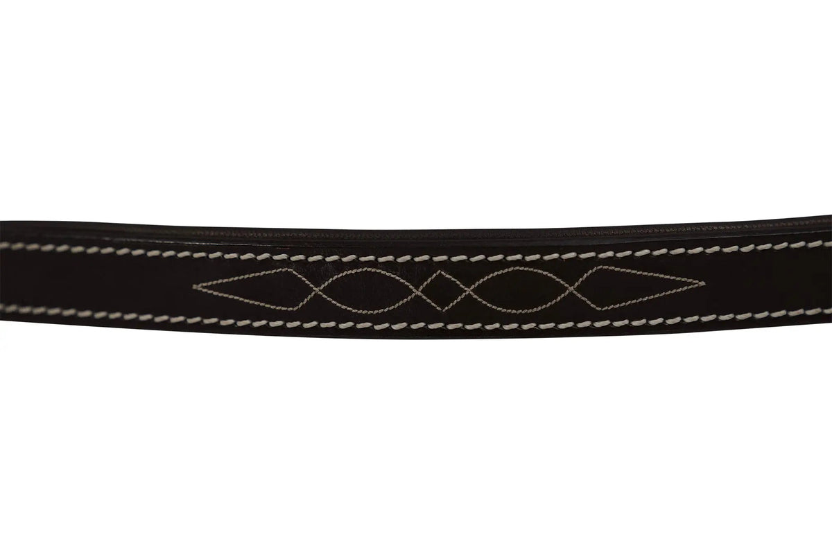 Huntley Equestrian Fancy Stitched Leather Halter Replacement Crown Piece