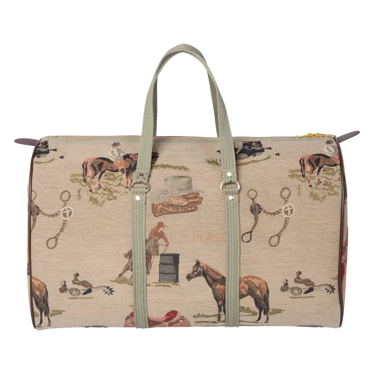 Huntley Equestrian Tapestry Duffle Bag-Western Design