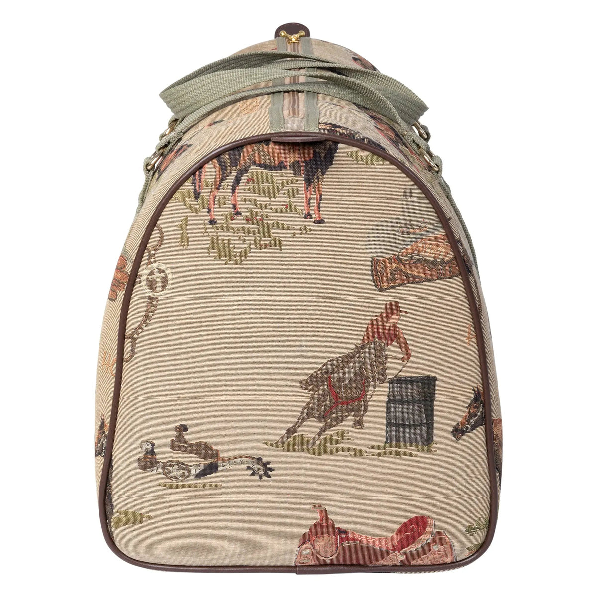 Huntley Equestrian Tapestry Duffle Bag-Western Design