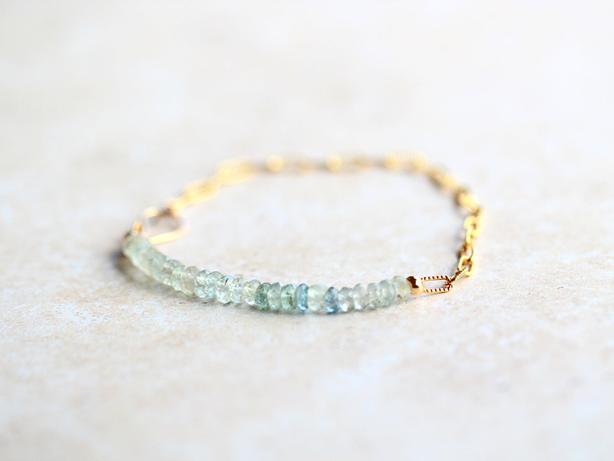 Cara Beaded Bracelet - Aquamarine