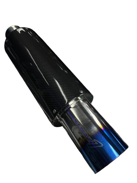 SPDZ1 Carbon Series Performance Muffler – 3” Inlet / 4.5” Burnt Tip (No-Weld Design) — photo 1 of 5