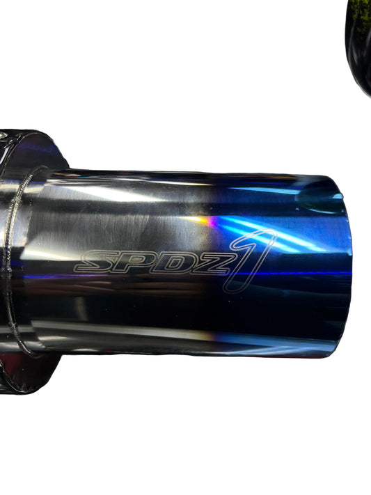 SPDZ1 Carbon Series Performance Muffler – 3” Inlet / 4.5” Burnt Tip (No-Weld Design) — photo 2 of 5