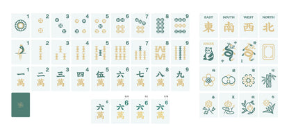 Tradewind Mahjong Tiles - Aqua