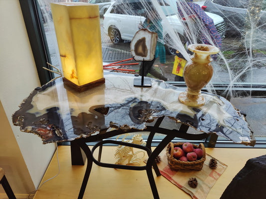 Agate Slab End Table