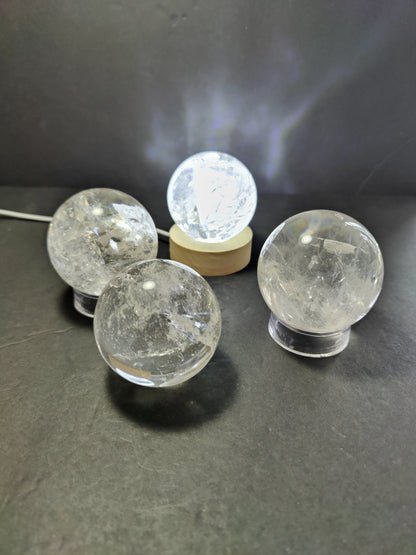 Clear Quartz Polished Sphere Sculpture (Extra Quality)
