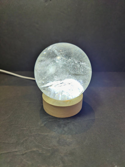 Clear Quartz Polished Sphere Sculpture (Extra Quality)