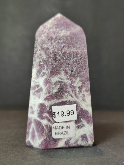 lepidolite Polished Obelisk Tower Sculpture