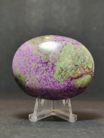 Atlantisite (Stichtite & Serpentine) Polished Heart & Palmstone Sculpture