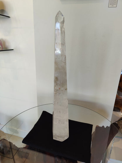 Clear Quartz Polished Obelisk Sculpture 3.35kg 20.5" | Rare Earth Gallery