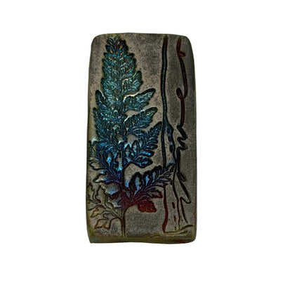 Ceramic Raku Tree Nature Focal Pendant - Large 57mm Signed Artist Rama Porcelain Clay