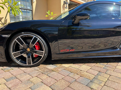 "GTS" Türaufkleber-Logos für Porsche-Fahrzeuge (Boxster, Cayman, 911, Macan, Cayenne, Panamera)