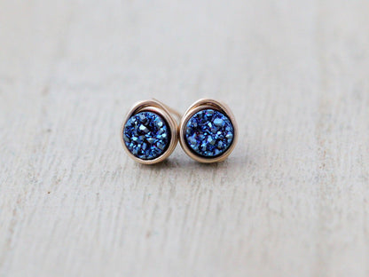 Micro Studs - Cobalt Blue