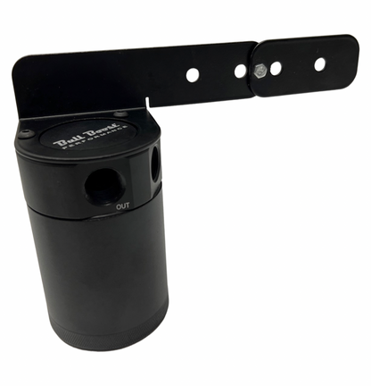 Universal Performance Oil Catch Can 2 Port -8AN + Adjustable Mounting Bracket Kit Turbo V2