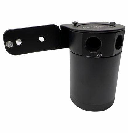 Universal Performance Oil Catch Can 2 Port -10AN + Adjustable Mounting Bracket Kit Turbo V2