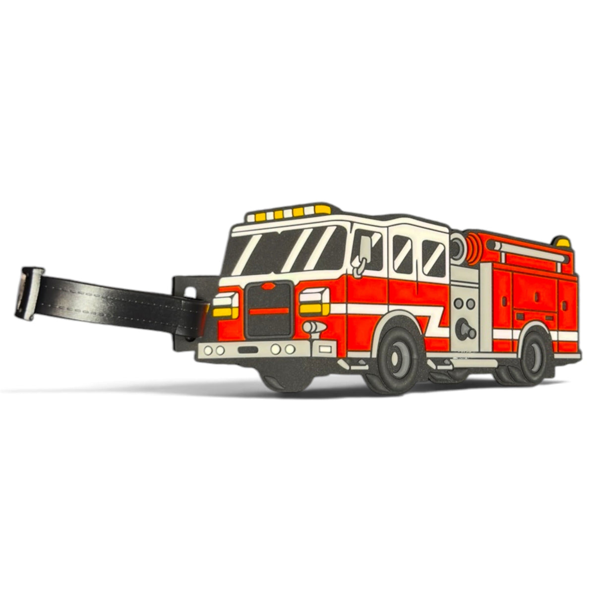 Fire Truck Clip-On Tag | Multi-Use Bag Tag, Travel Tag, Golf Accessory