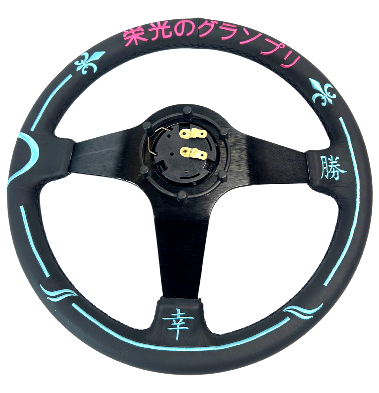 Leather 350mm Suede Steering Wheel Hub Kit For 01-06 BMW 320 325 328 330 M3 Z4 E90 Mini Cooper E46H