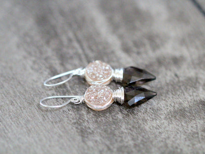 Compass Earrings - Smoky