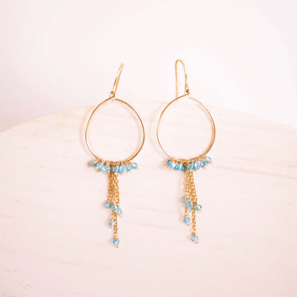 Green Apatite Mini Swing Earrings
