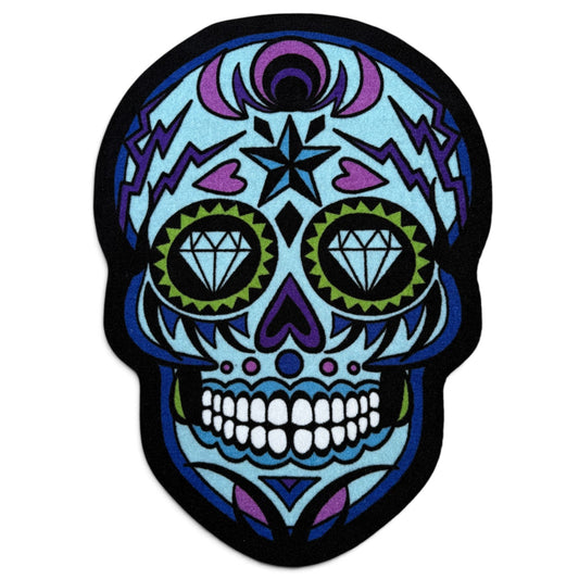 Blue Sugar Skull | Golf Shop Mat Rug | Golf Accessory