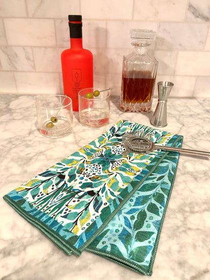 Amina Sea Glass Double-Sided Tea Towel