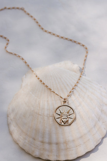Star of The Sea Necklace on Snow Chain