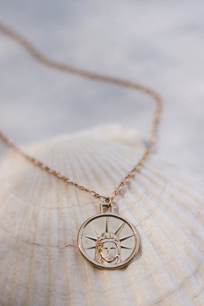 Star of The Sea Necklace on Snow Chain