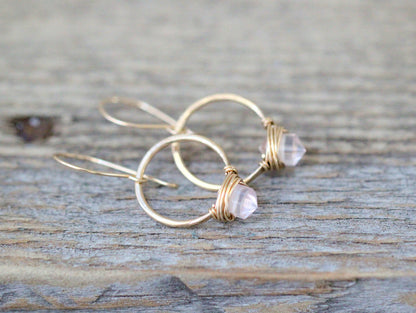 Pike Hoops - Rose Quartz