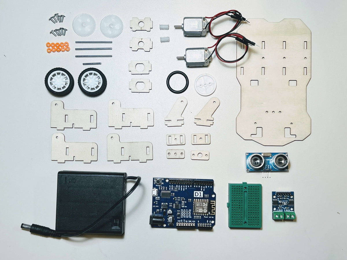 Barnabas WIFI Wheeler: WIFI Enabled 2WD DC Motor Car Kit (Ages 14+)