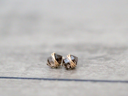 Pike Studs - Smoky Quartz