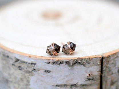 Pike Studs - Smoky Quartz