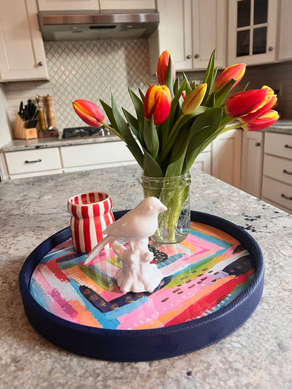 Navy Gallery Art Tray