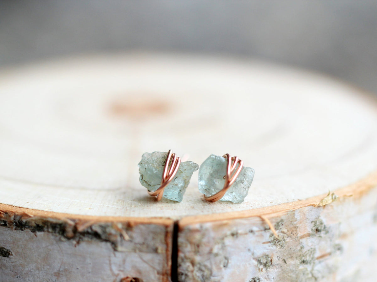 Comet Studs - Aquamarine