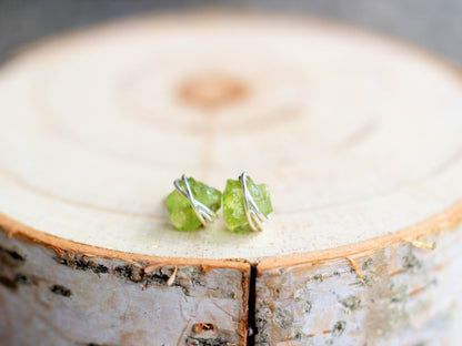 Comet Studs - Peridot