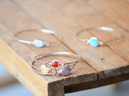 Carnelian Bezel Style Bangle