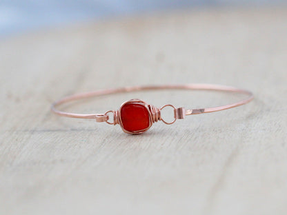 Carnelian Bezel Style Bangle