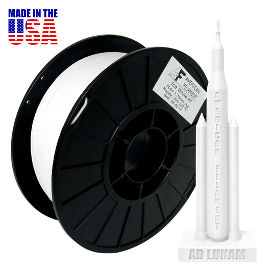 Eisweißes AF 1,75 mm PLA+ Filament Hergestellt in den USA!