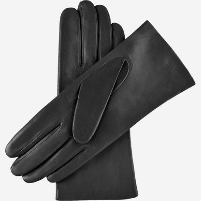 Isabella (black) - Italian lambskin leather gloves with cashmere lining & touchscreen feature — photo 3 of 10