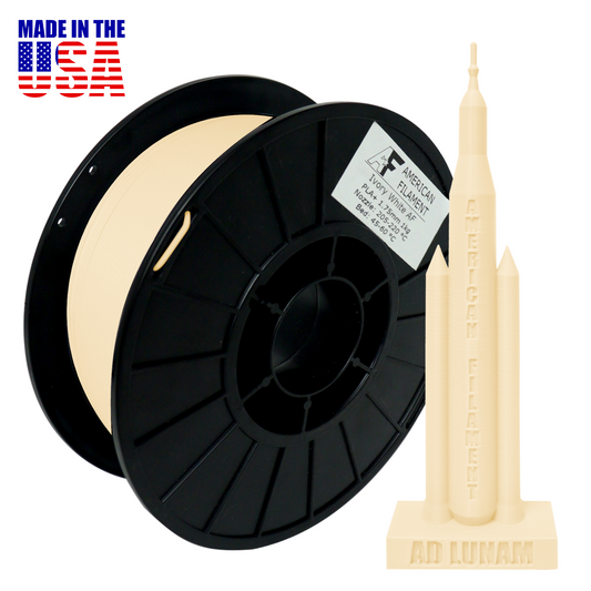 Elfenbeinweißes AF 1,75 mm PLA+ Filament Hergestellt in den USA!