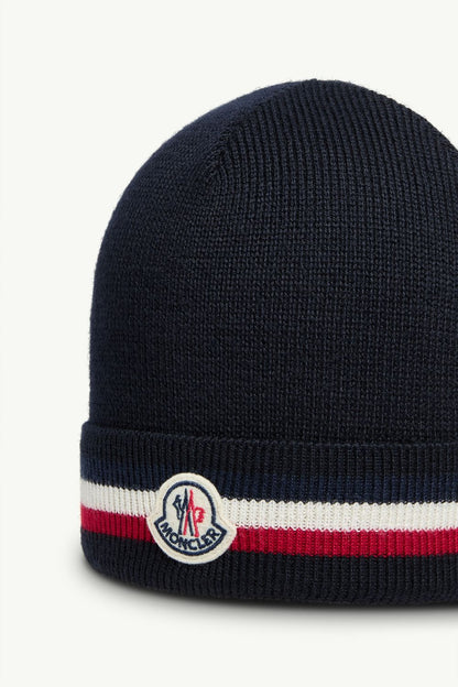 MONCLER Tri-Color Wool Hat