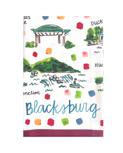 Blacksburg Double-Sided Tea Towel