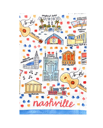 Nashville, TN Double-Sided Tea Towel
