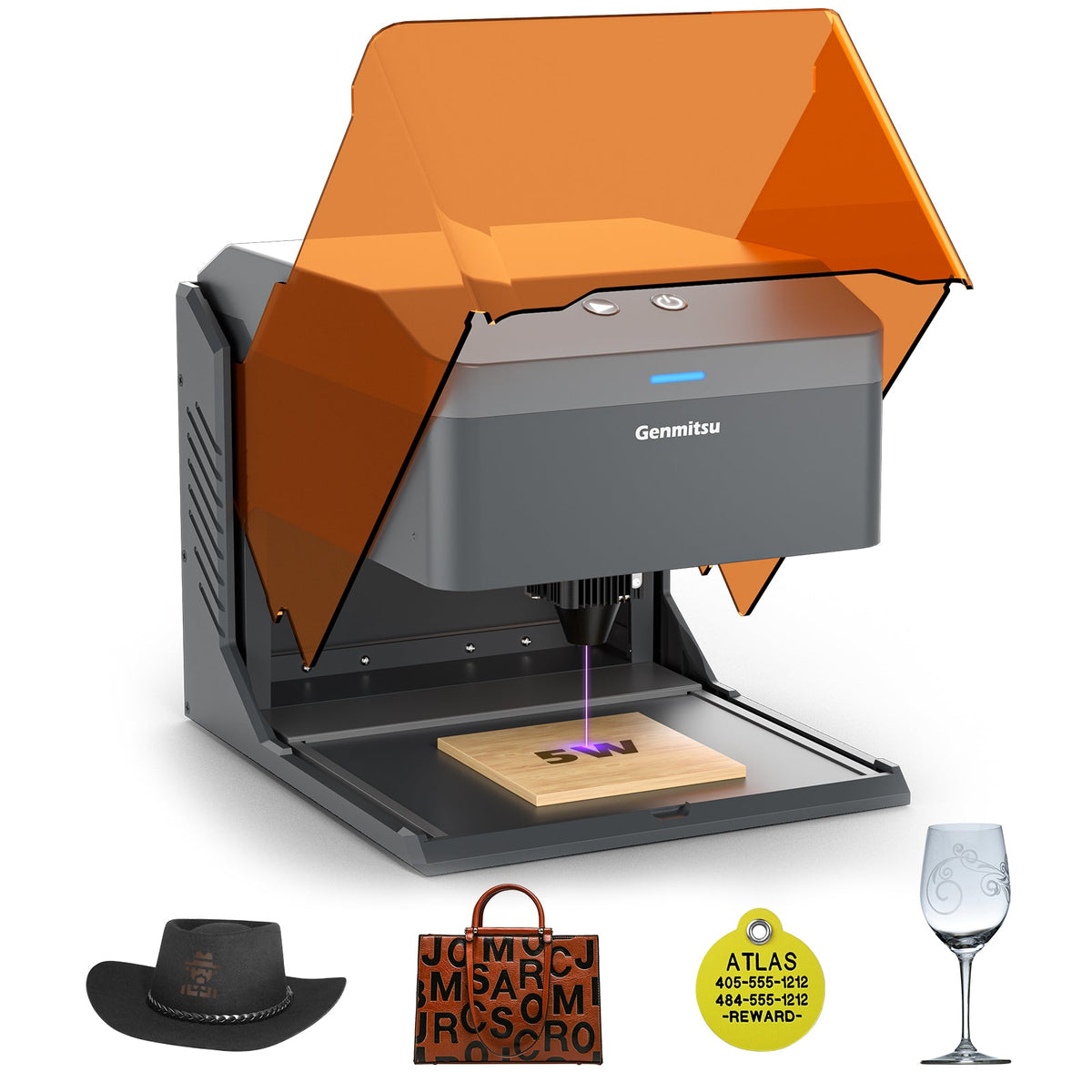Kiosk Laser Engraver Machine, Compact, Open-to-use, 2.5W/5W/10W, Home Laser Cutter with Acrylic Enclosure — photo 1 of 10