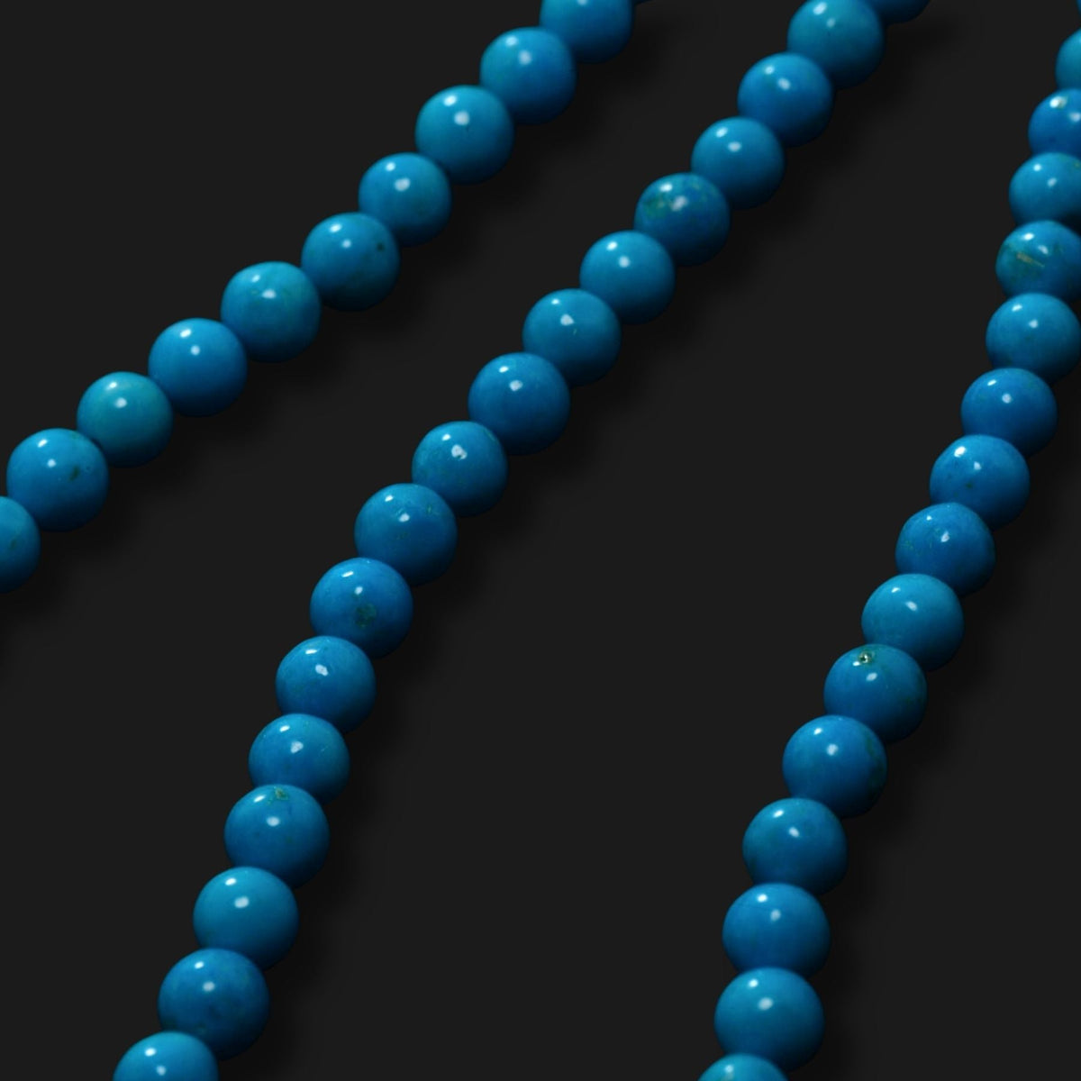 Turquoise Round Beads - 3mm - Treatment Unknown - Full Strand