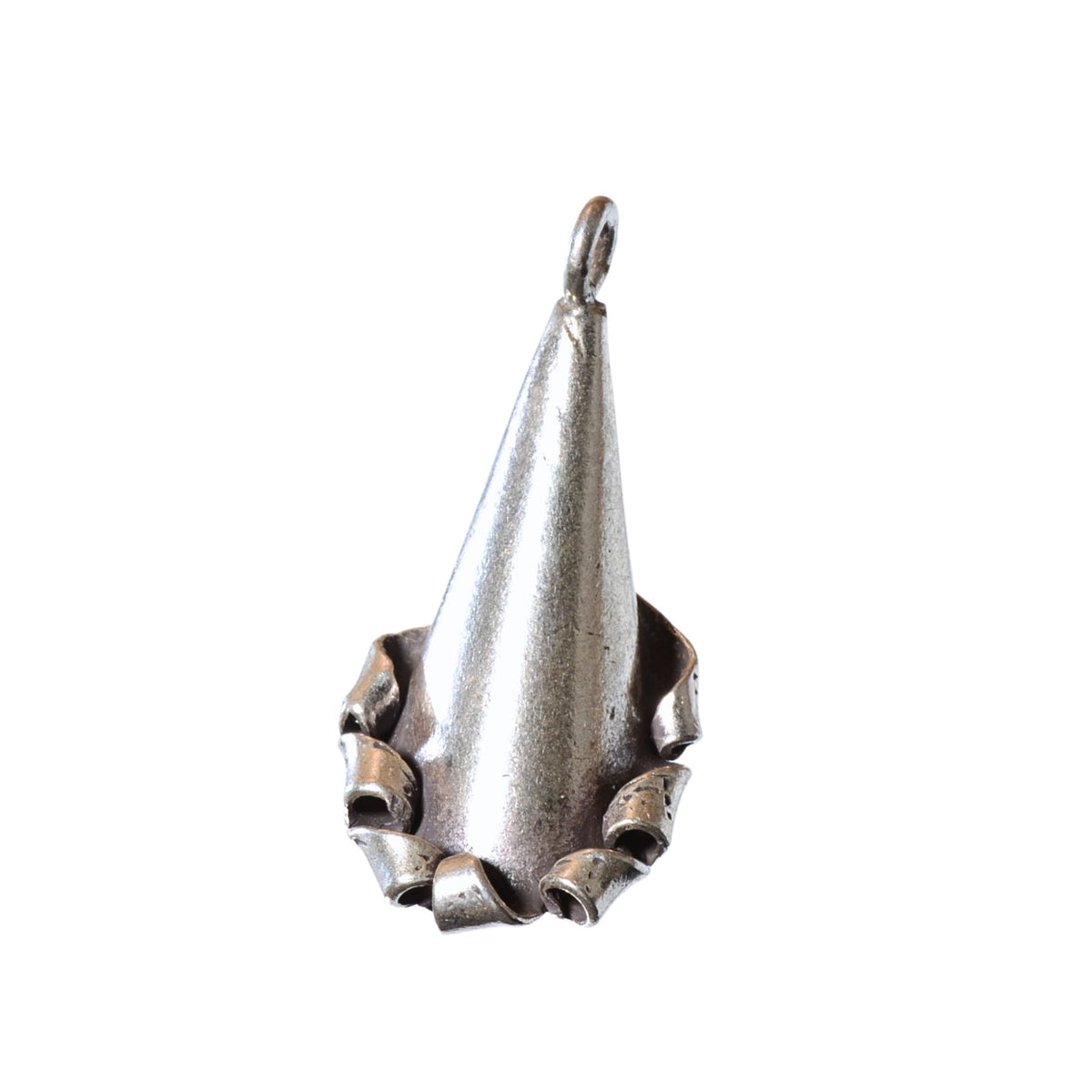 Vintage Sterling Silver Calla Lily Charm Pendant - 34mm Floral Design