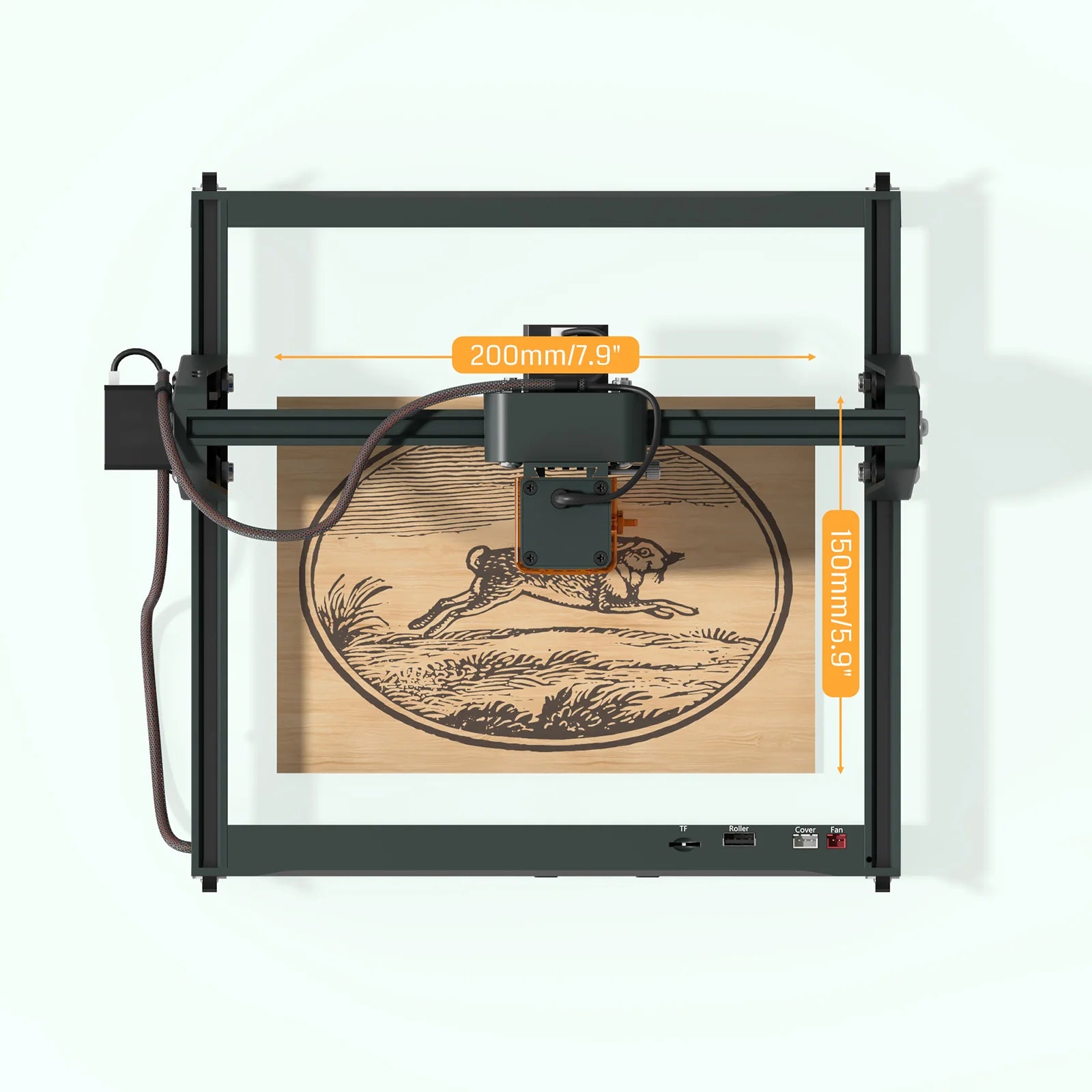 Kortek Laser Engraver Machine, 2.5W/5W/10W, ±0.01mm High Precision, IR Laser Compatible, Portable CNC Laser Cutter — photo 4 of 9