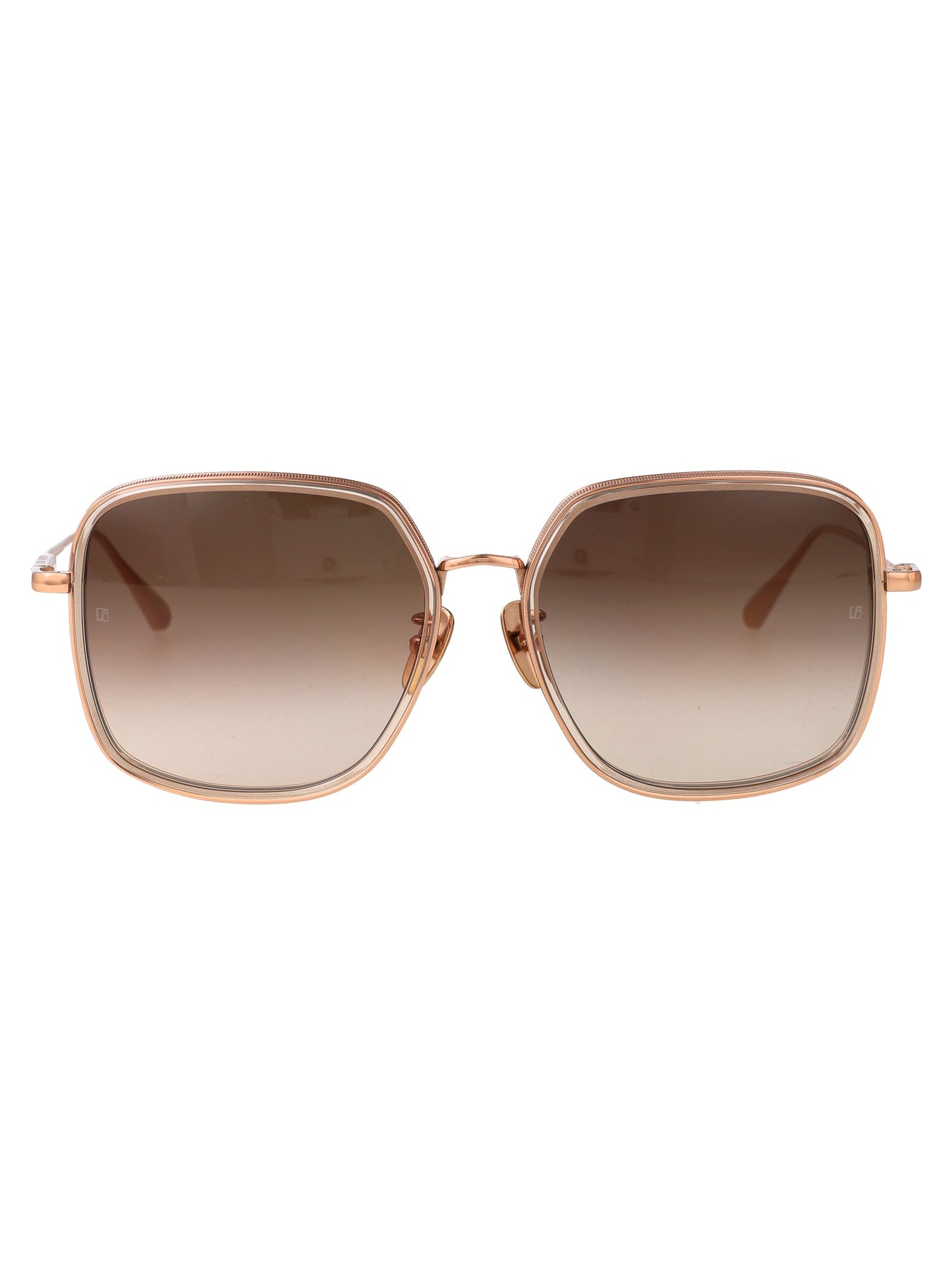 LINDA FARROW Elegant Acetate and Metal Sunglasses for Women - FW25 Collection