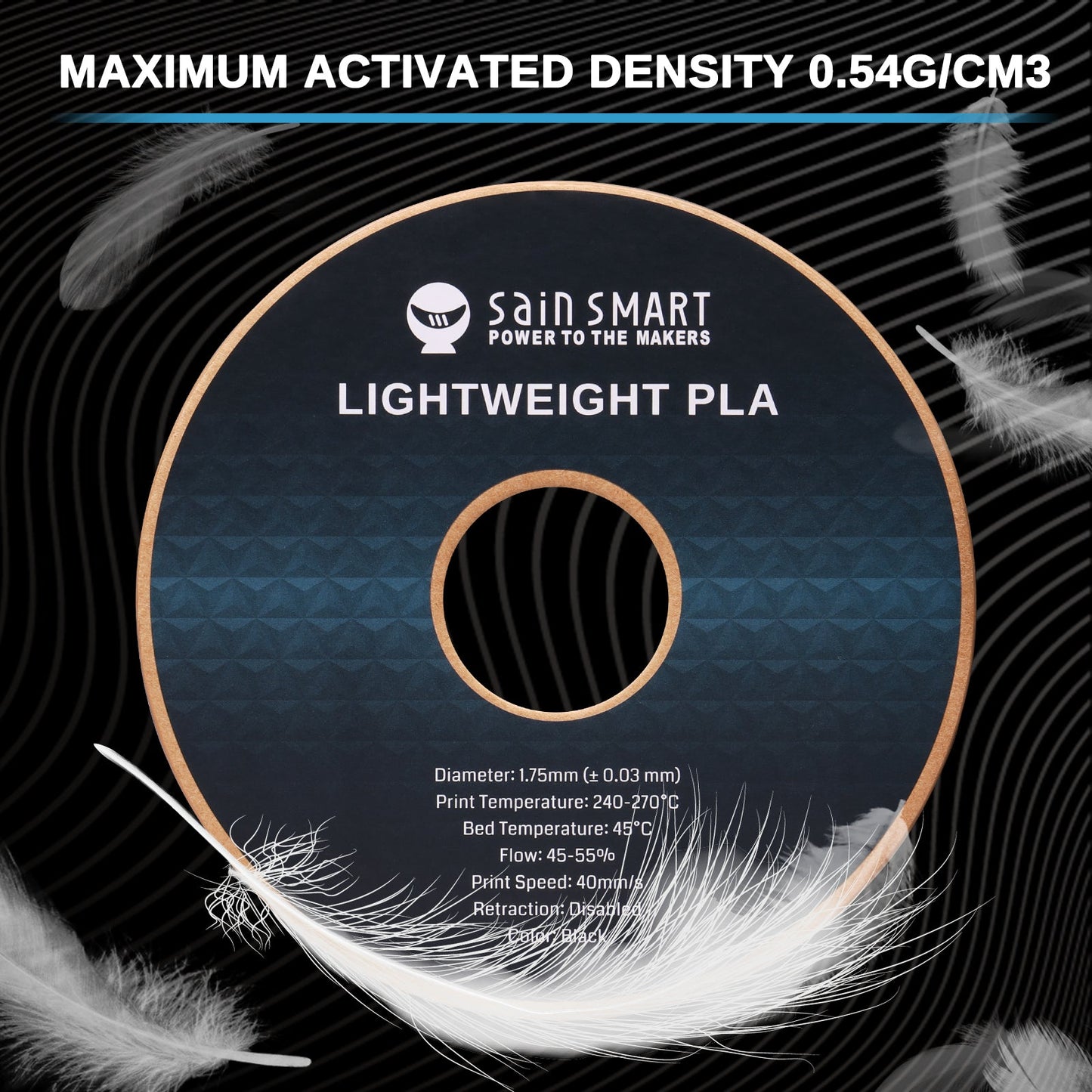 LW-PLA Filament, 1.75mm, Black & White, 1KG, Lightweight Low-Density Active Foaming PLA for 3D Print RC Planes Drone Parts — photo 5 of 10