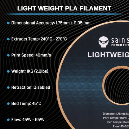 LW-PLA Filament, 1.75mm, Black & White, 1KG, Lightweight Low-Density Active Foaming PLA for 3D Print RC Planes Drone Parts — photo 7 of 10
